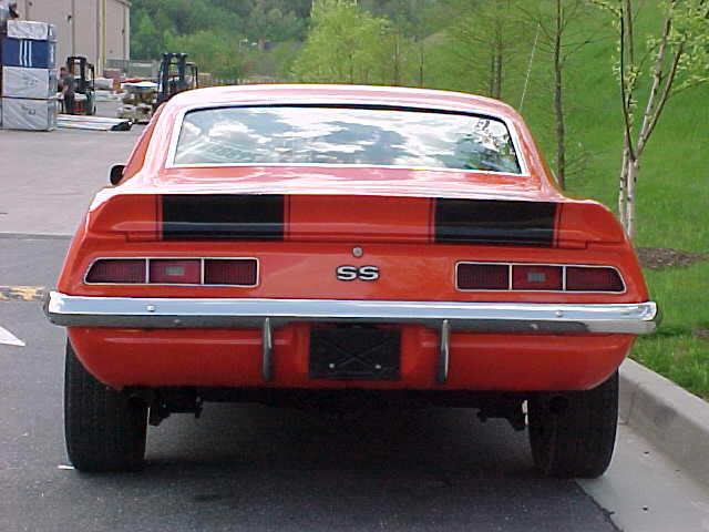 1969 chevrolet camaro ss 350 back