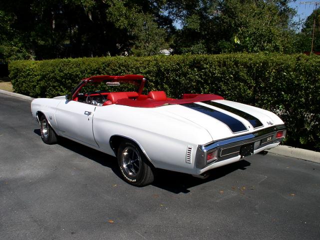 1970 chevrolet chevelle ss 454 convertible back