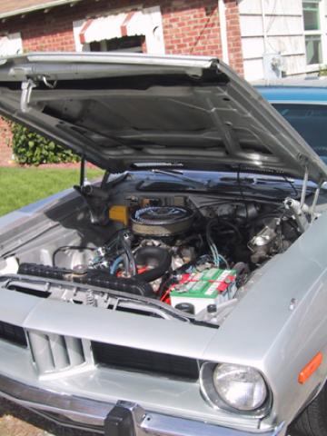 1973 plymouth cuda 340 driver side engine