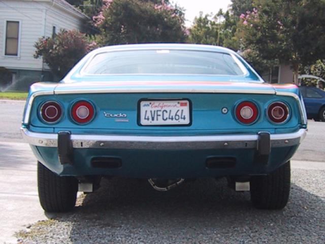 1973 plymouth cuda 340 back