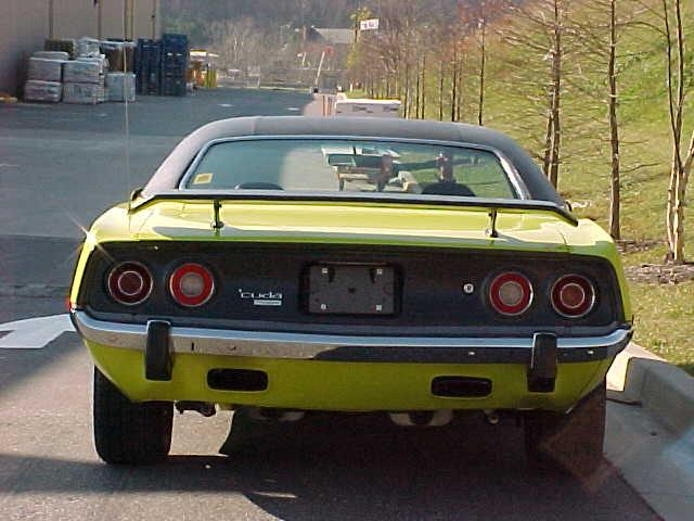 1973 plymouth cuda 340 back