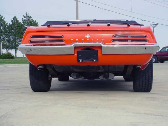 1969 pontiac firebird 400 convertible back